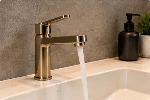 Illustrative example of taps & toilets